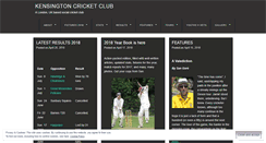 Desktop Screenshot of kensingtoncricketclub.com