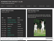 Tablet Screenshot of kensingtoncricketclub.com